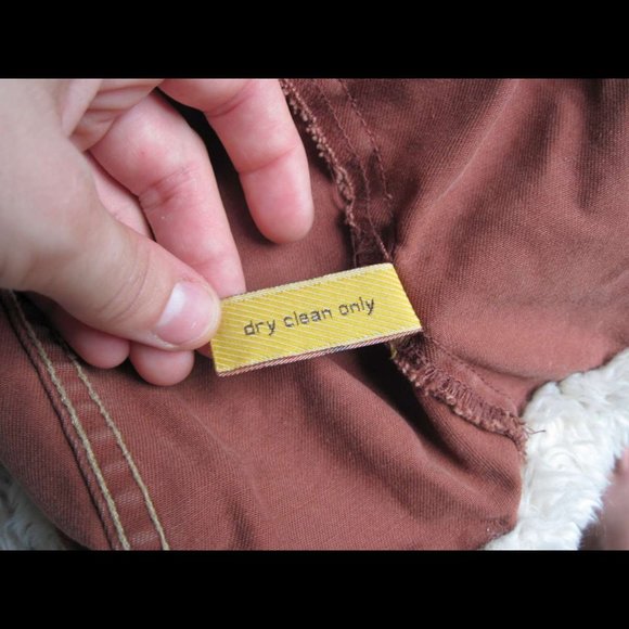 TwillTwentyTwo Fur Trim Rust Orange Button Jacket - Picture 8 of 12